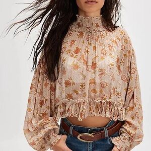 Free People In Bloom Chiffon Top